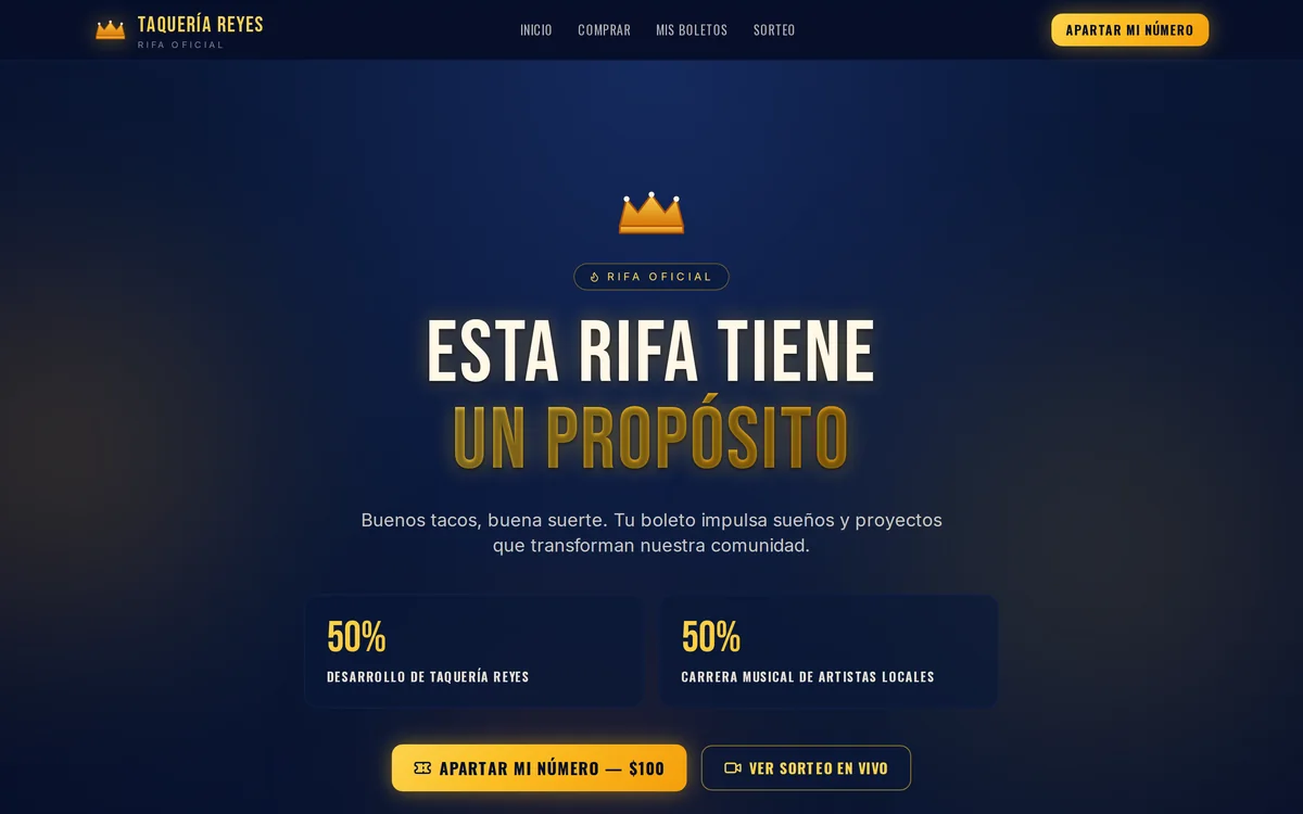 Rifa oficial Taquería Reyes